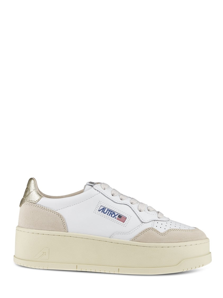 Autry Low-Top Platform Sneakers With Leather And Suede Accents