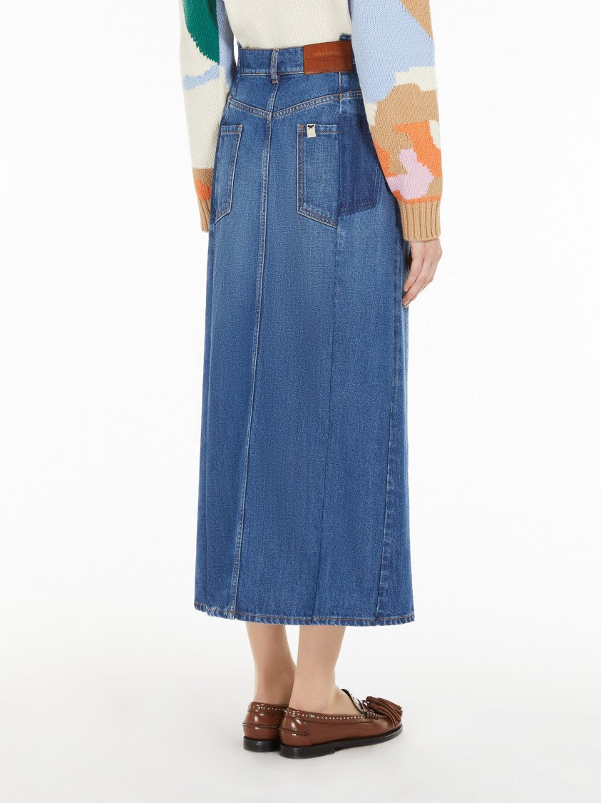 Max Mara Midi-Length Denim Skirt