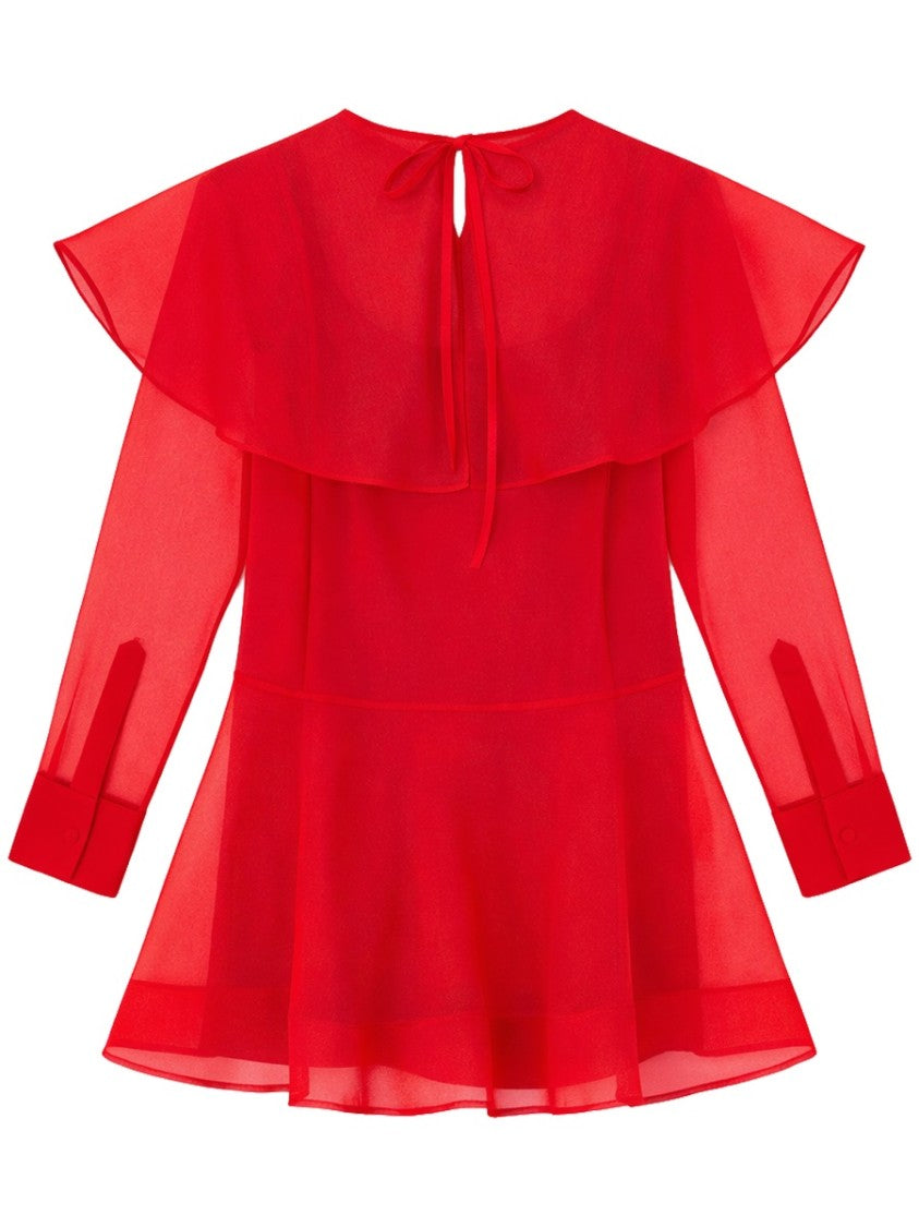 Ganni Organza Recycled Polyester Mini Dress