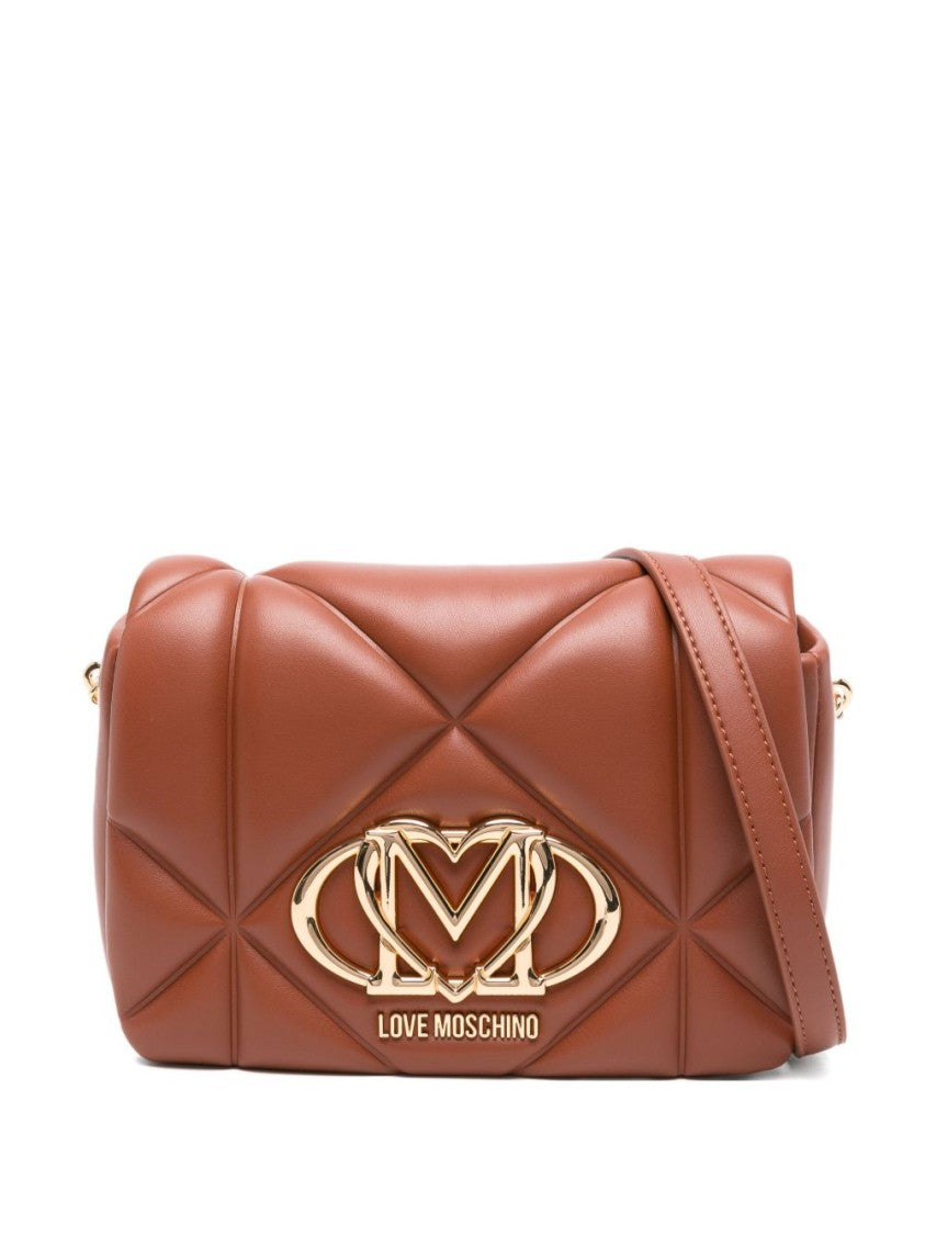 Love Moschino Shoulder Bag With Quilted Geometric Pattern