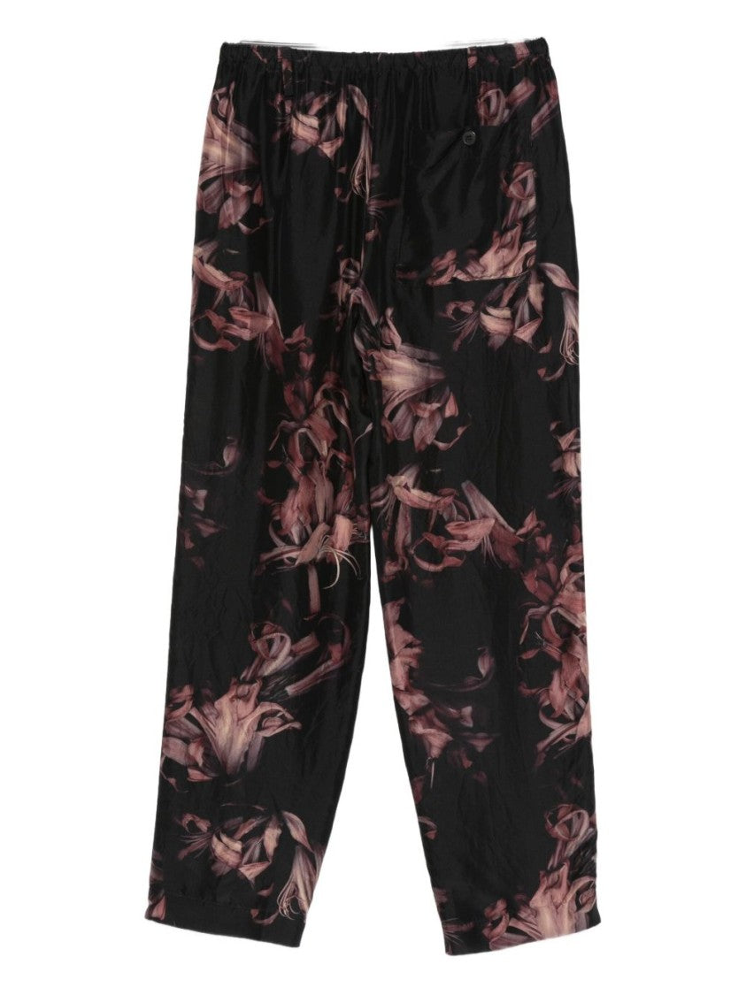 Dries Van Noten Relaxed-Fit Floral Print Trousers