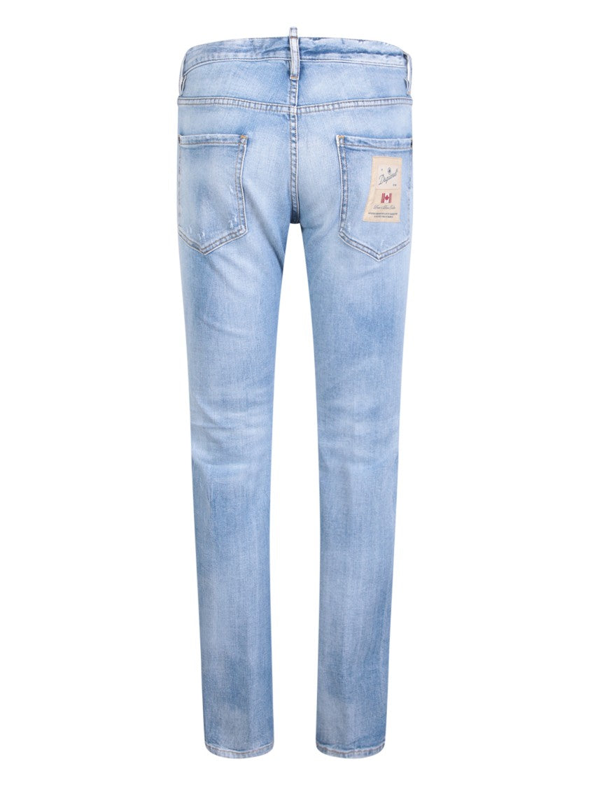 Dsquared2 Blue Logo-Patch Blue Jeans