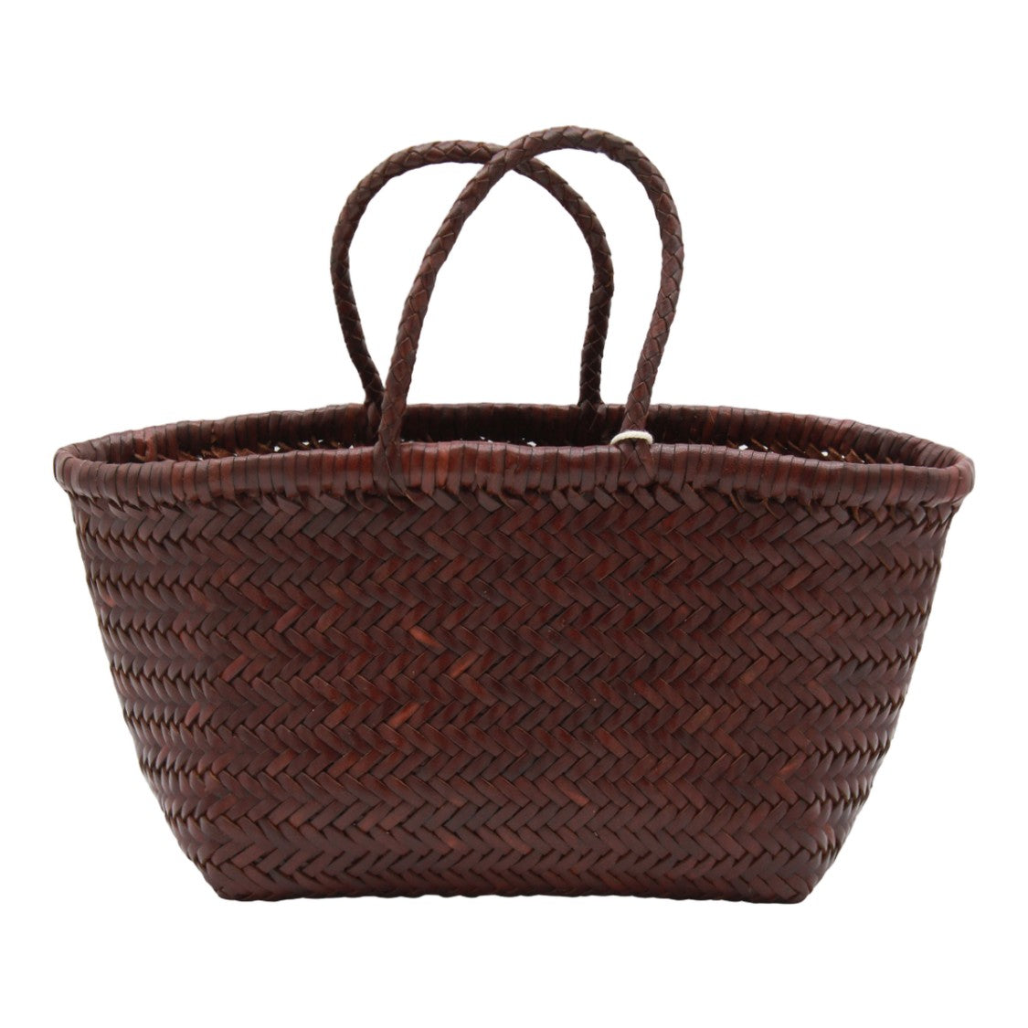 Dragon Diffusion Handwoven Basket Bag With Textured Braided Pattern