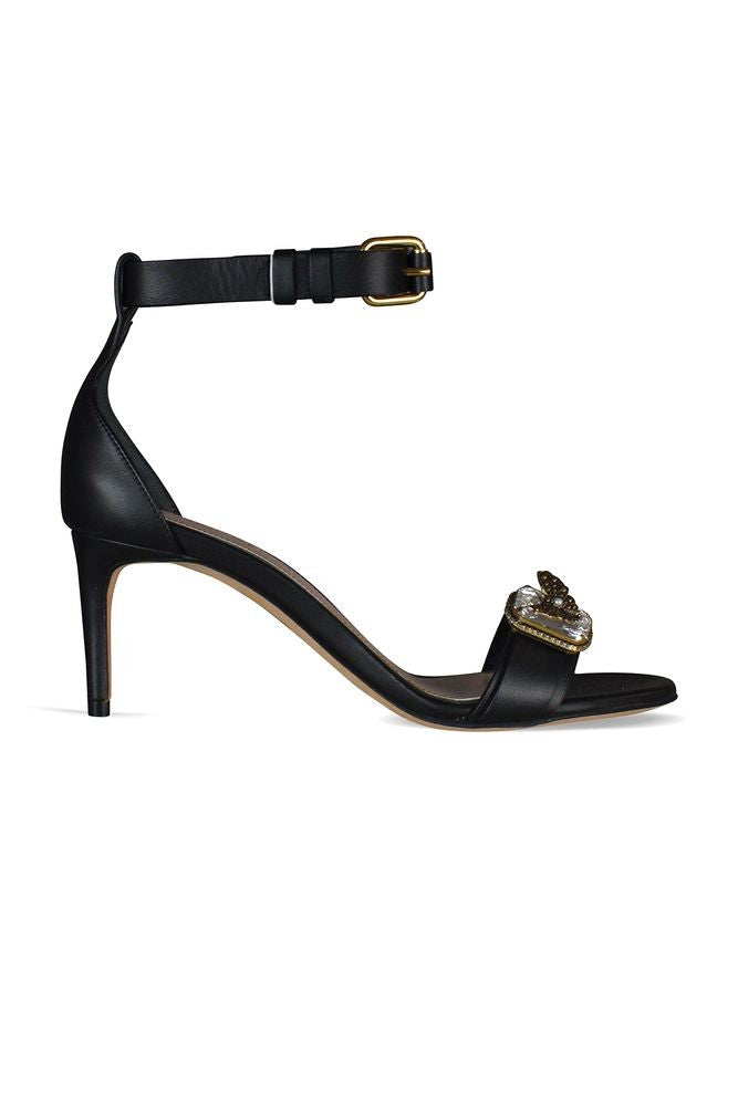 Alexander Mcqueen Black Leather Sandals