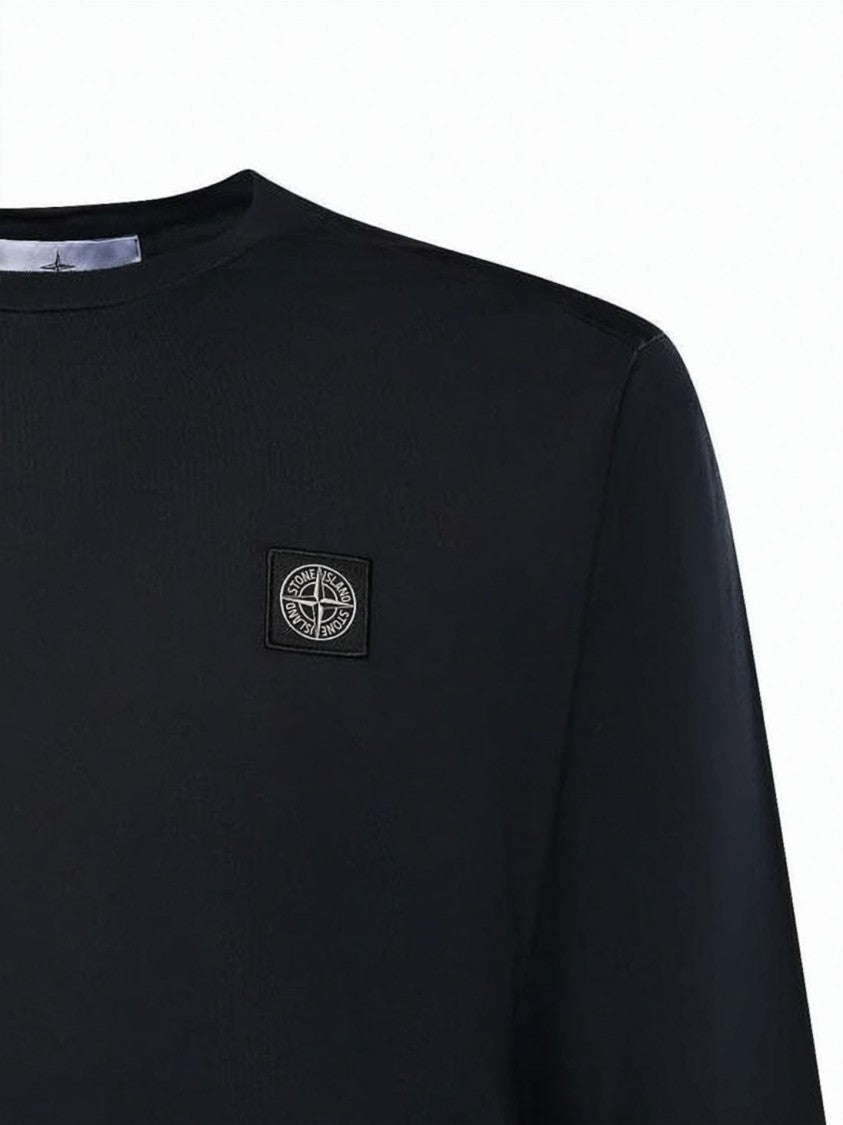 Stone Island Long-Sleeve Crew Neck T-Shirt With Subtle Logo Detail