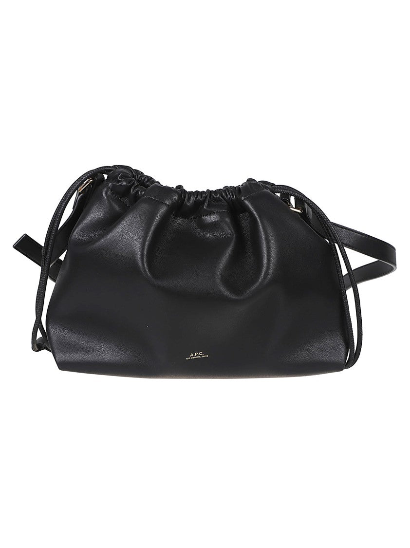 A.P.C. Recycled Vegan Leather Shoulder Bag With Drawstring Closure