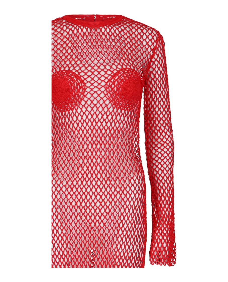 Ferragamo Crochet Knit Maxi Dress