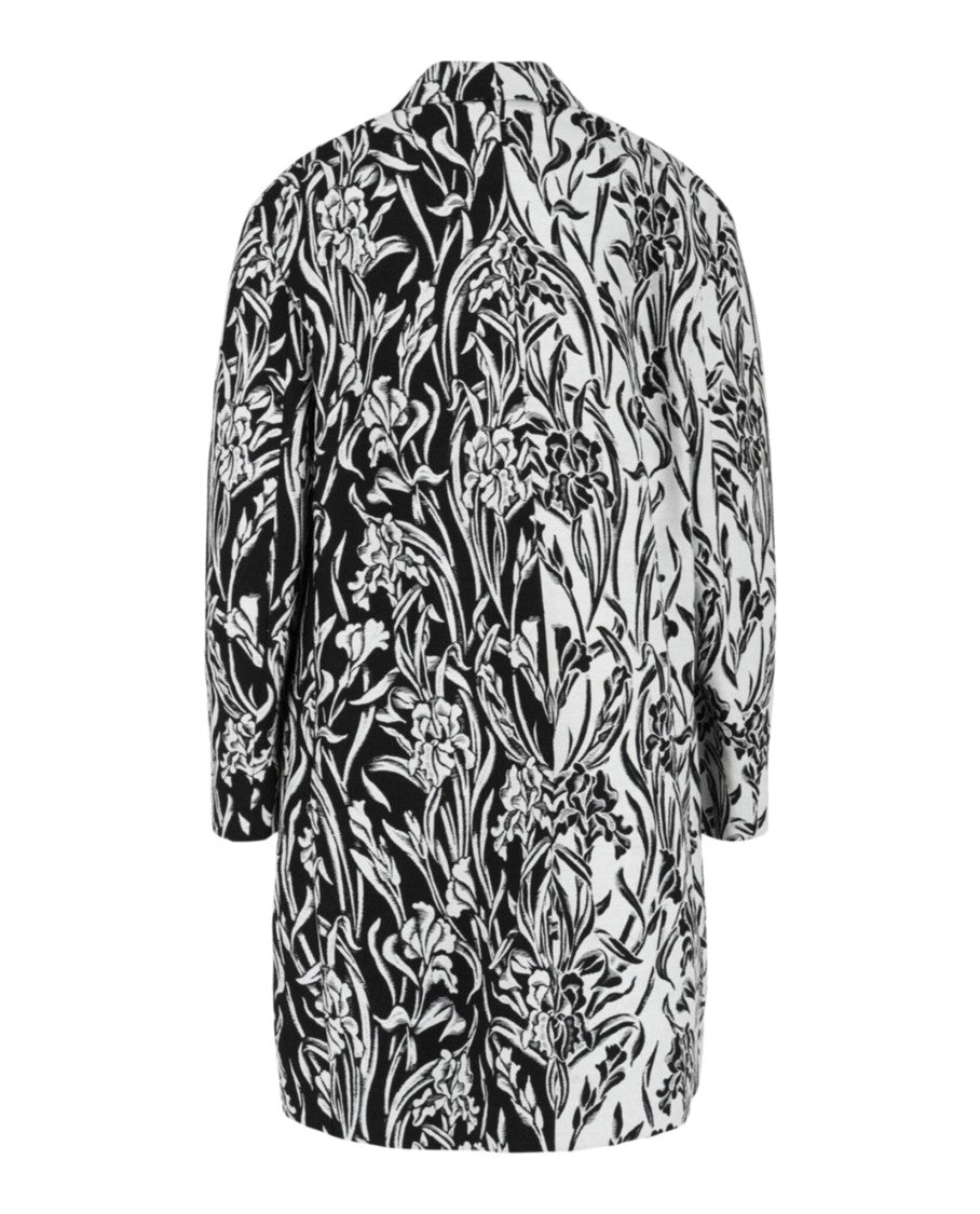 Givenchy Double-Breasted Floral Jacquard Coat