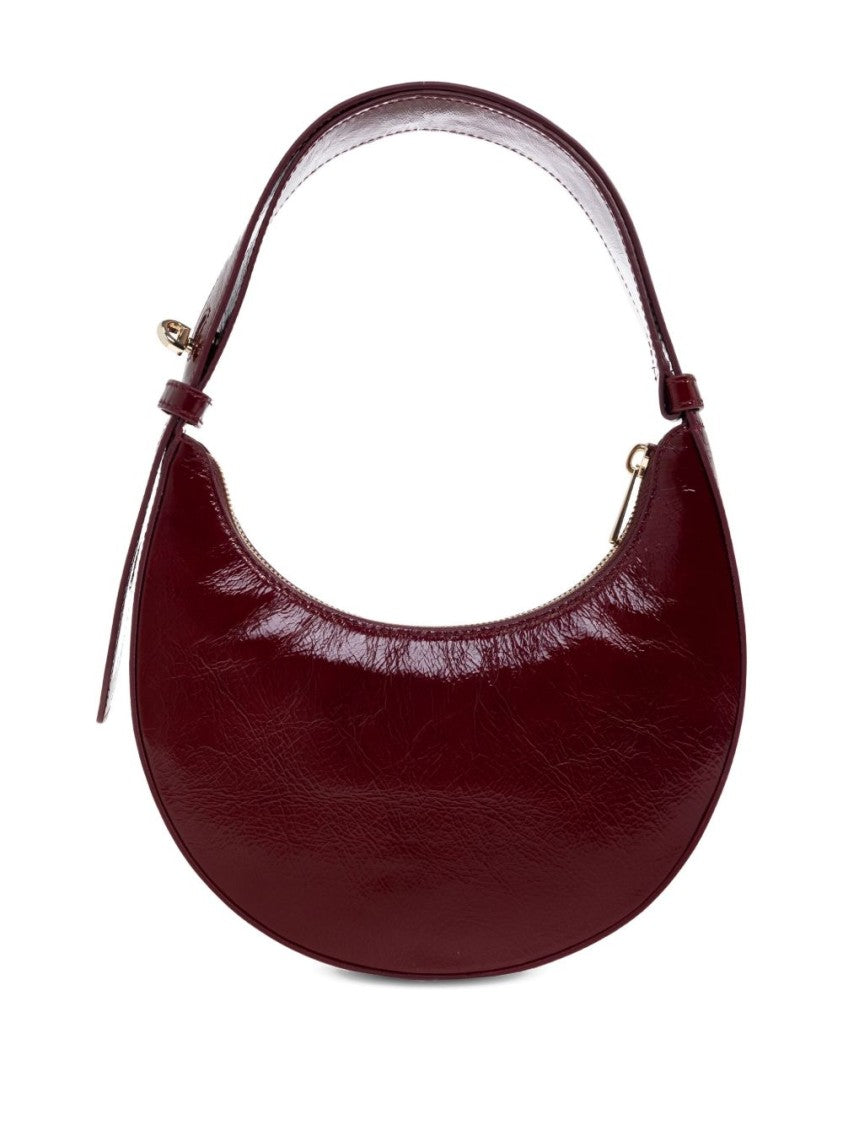 Furla Crescent-Shaped Handbag With Finish And Metallic Logo