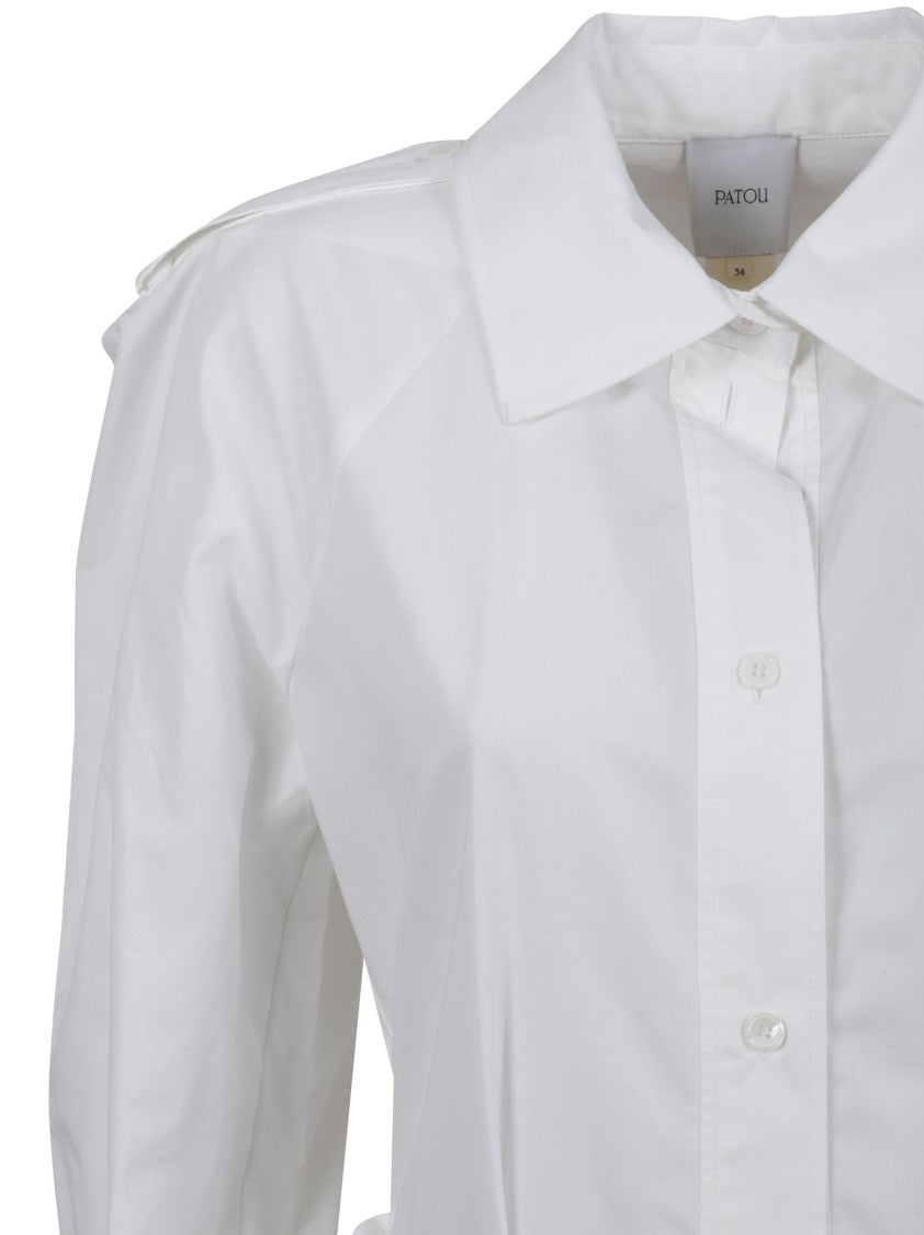 Patou Classic Shirt Dress With Belted Waist