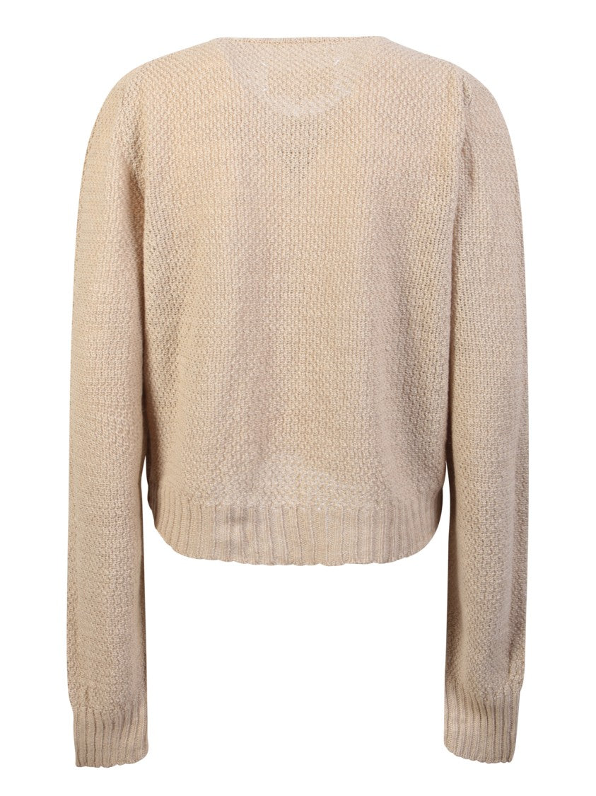 Maison Margiela Beige Roundneck Cardigan