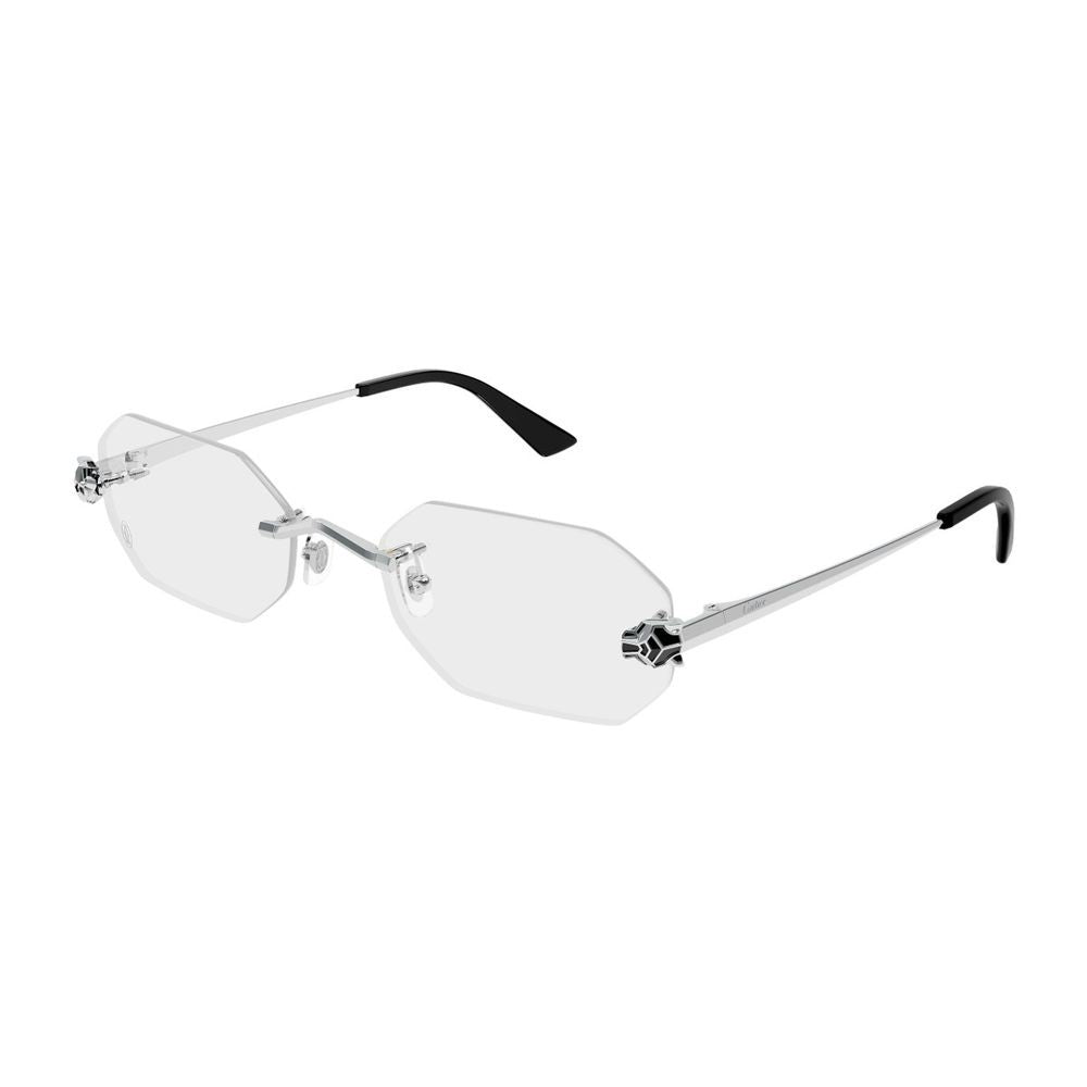 Cartier Ct0599o Panthère De Rimless Silver-Toned Optical Glasses