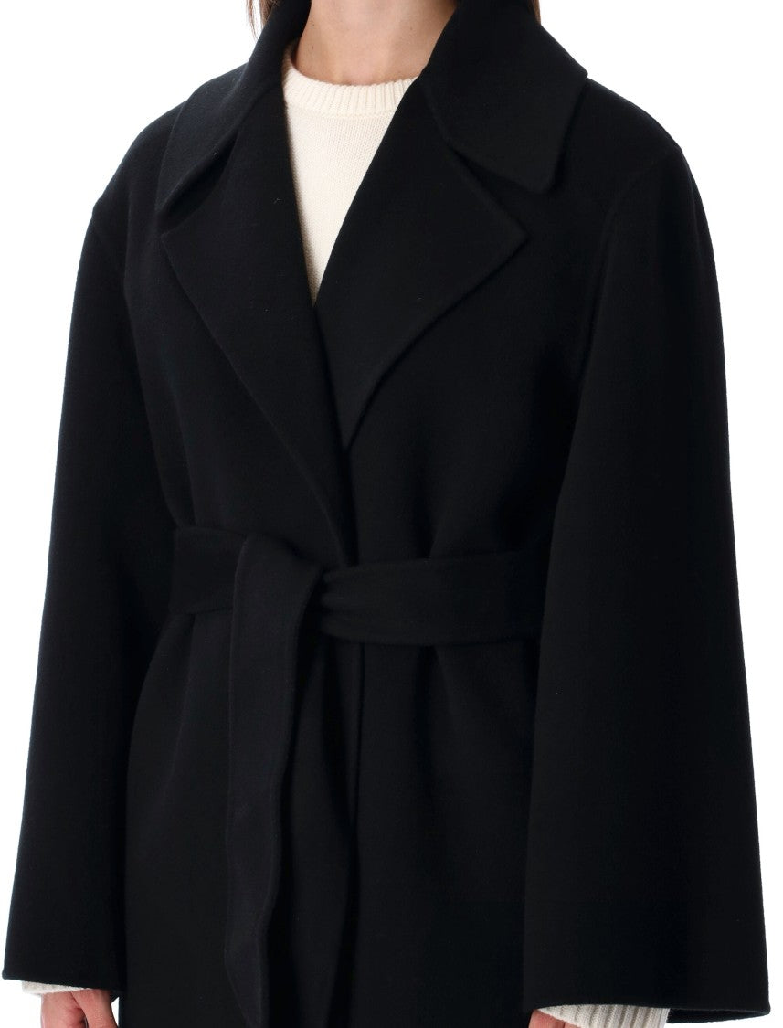 Alberta Ferretti Tailored Long Coat With Wide Lapels