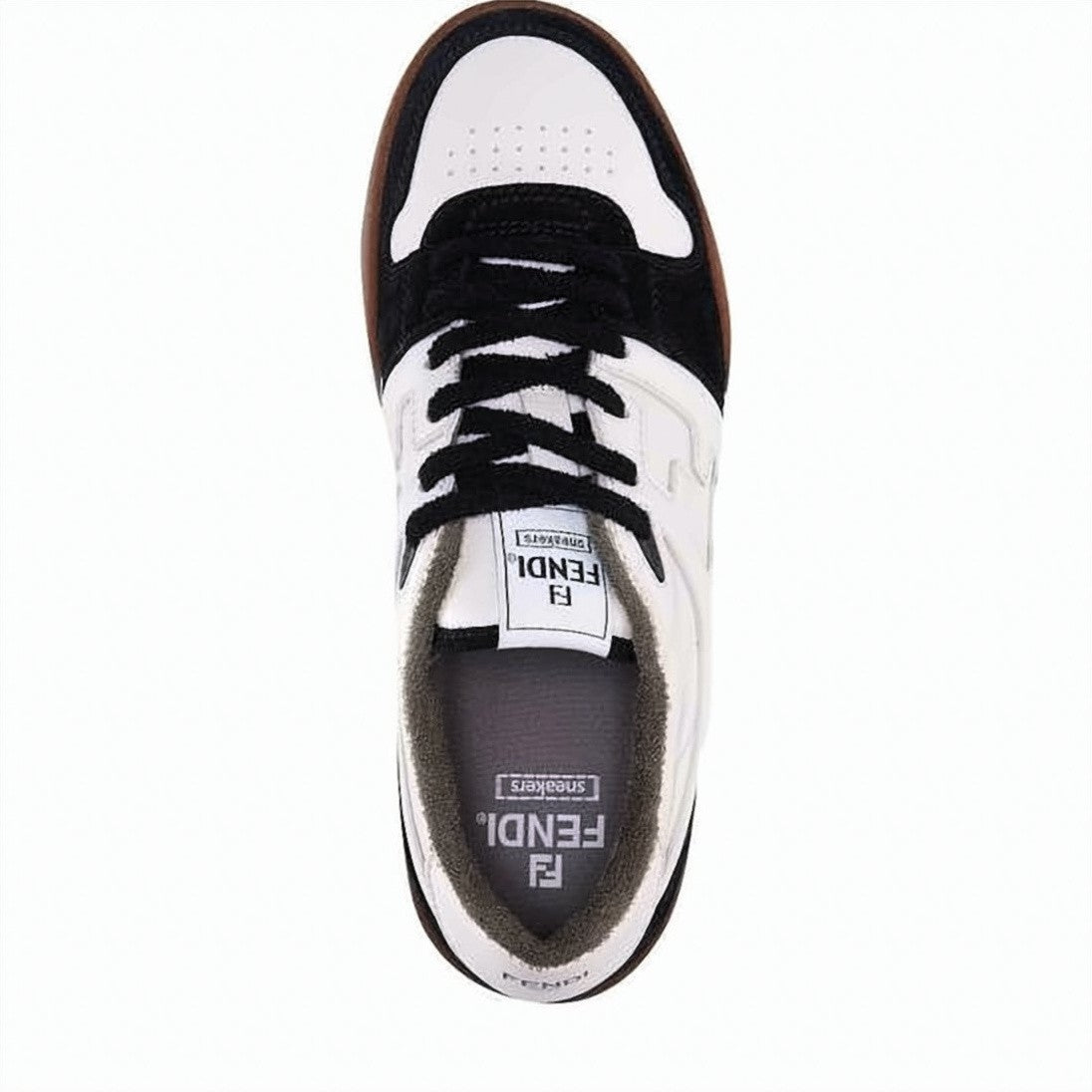 Fendi Low-Top Sneakers With Calf Leather And Suede Detailing