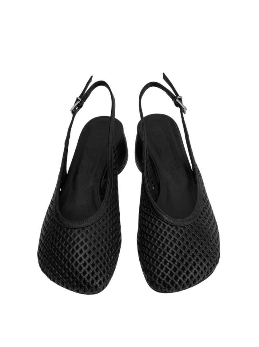 Poeve Perforated Nappa Leather Slingback Shoes