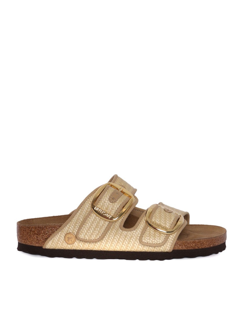 Birkenstock Natural Arizona Raffia Slide Sandal