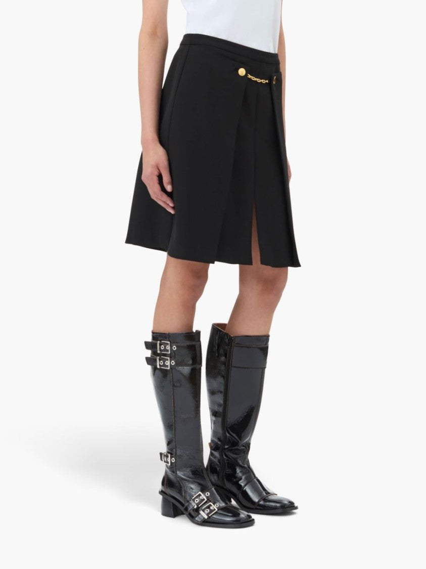 Ganni Pleated Black Skirt