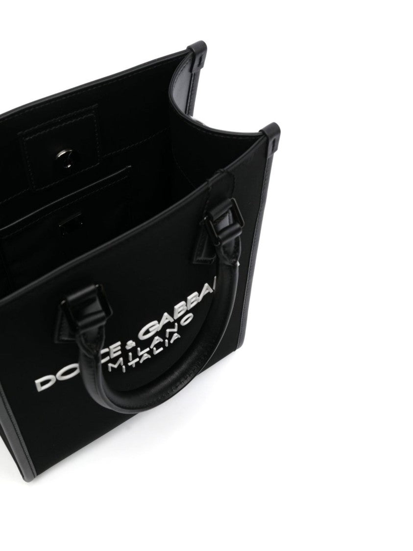 Dolce & Gabbana Compact Nylon Calf Leather Milano Tote