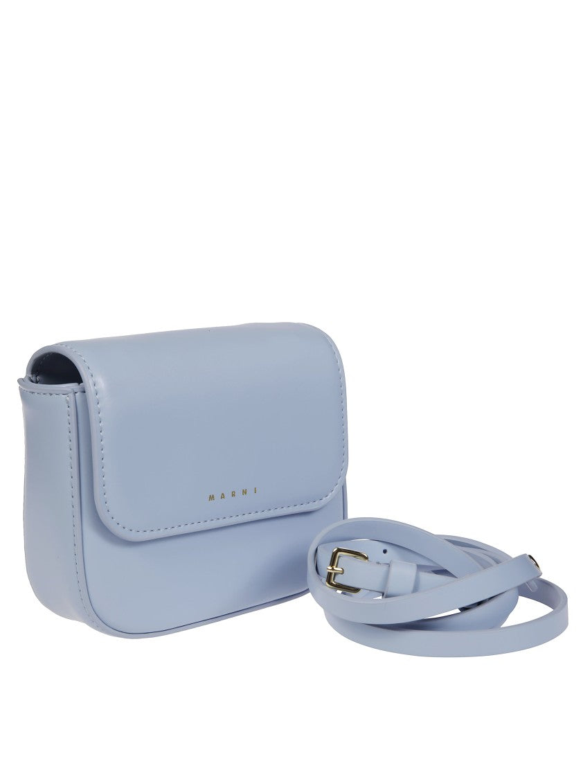 Marni Compact Rounded Blue Shoulder Bag