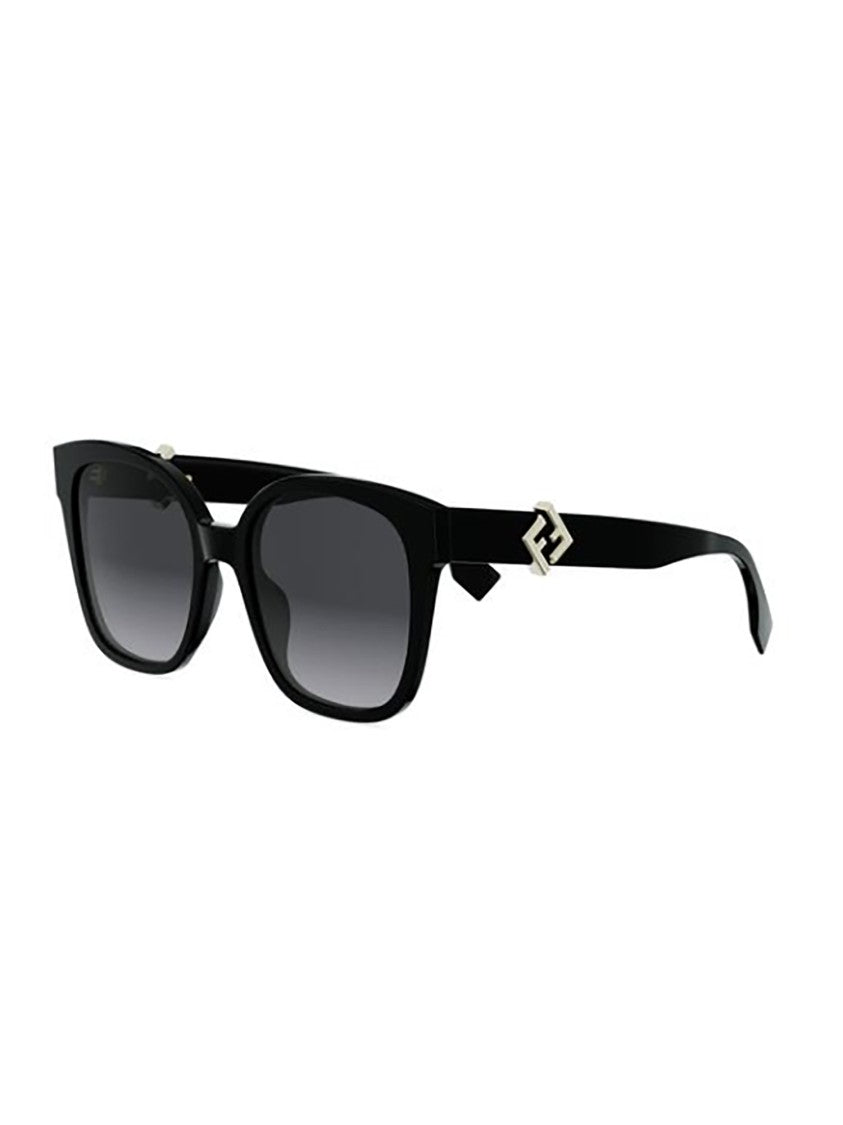 Fendi Fe40186i Rectangular Metallic Logo Sunglasses
