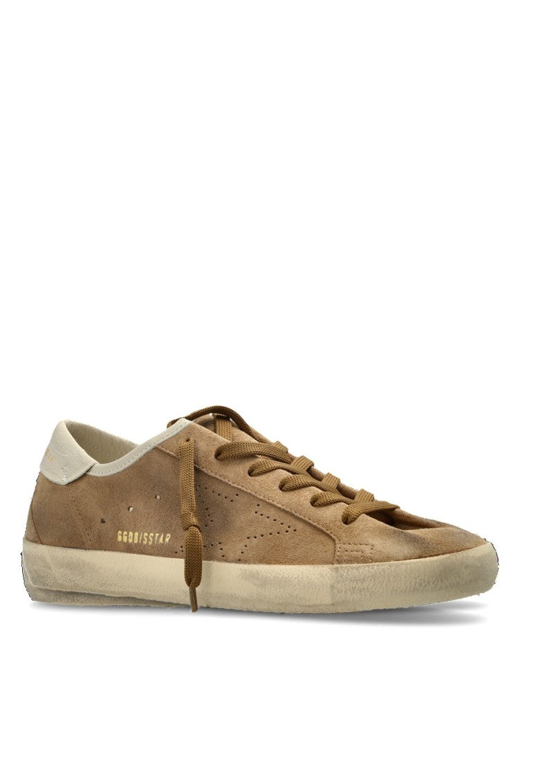 Golden Goose Worn-In Vintage Low-Top Sneakers With Distressed Suede Upper