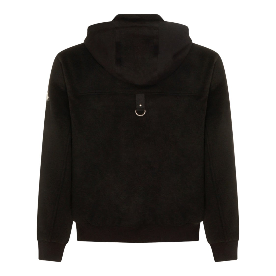 Moose Knuckles Front-Zippered Black Jacket With Drawstring Hood