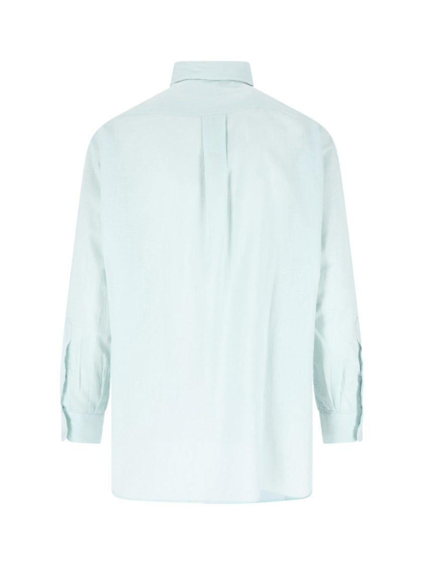 Kaptain Sunshine Green Long-Sleeved Classic Collar Cotton Shirt