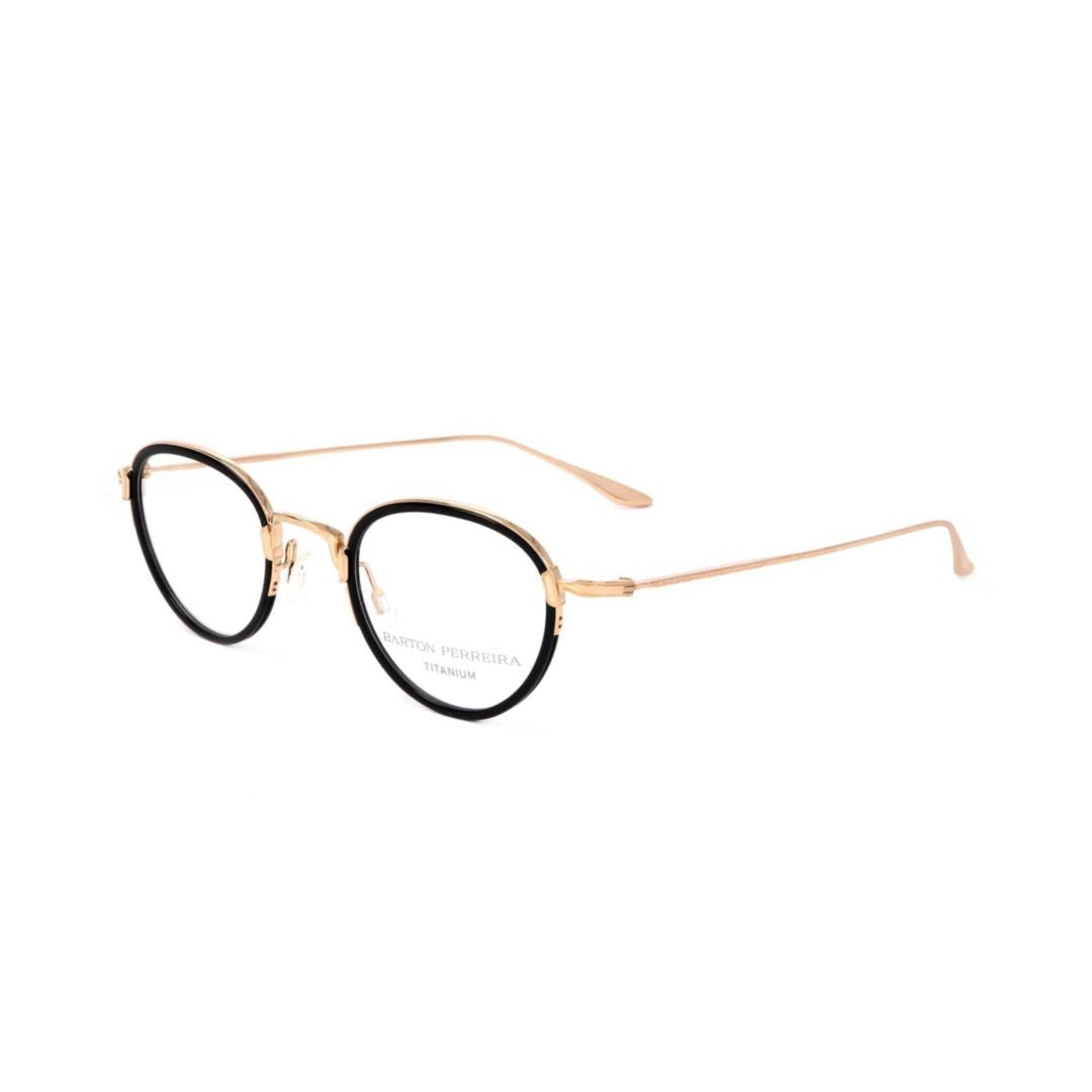 Barton Perreira Bp5003 460Fc Round Frame Eyeglasses With Gold-Tone Temples