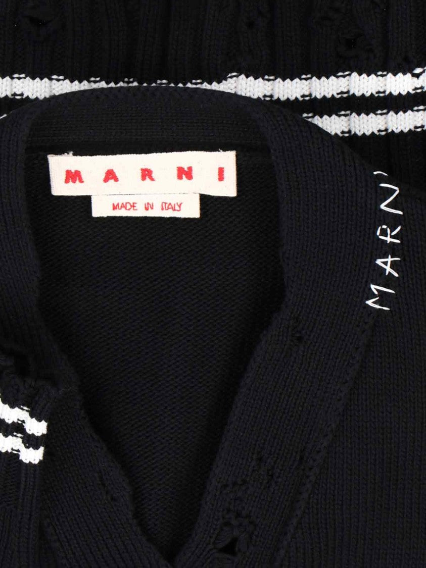 Marni V-Neck Cardigan – Black