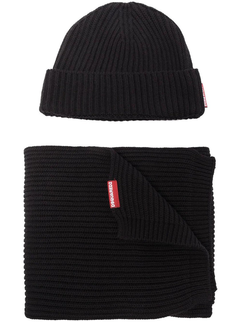 Dsquared2 Warmy Knit Set (Hat And Scarf)