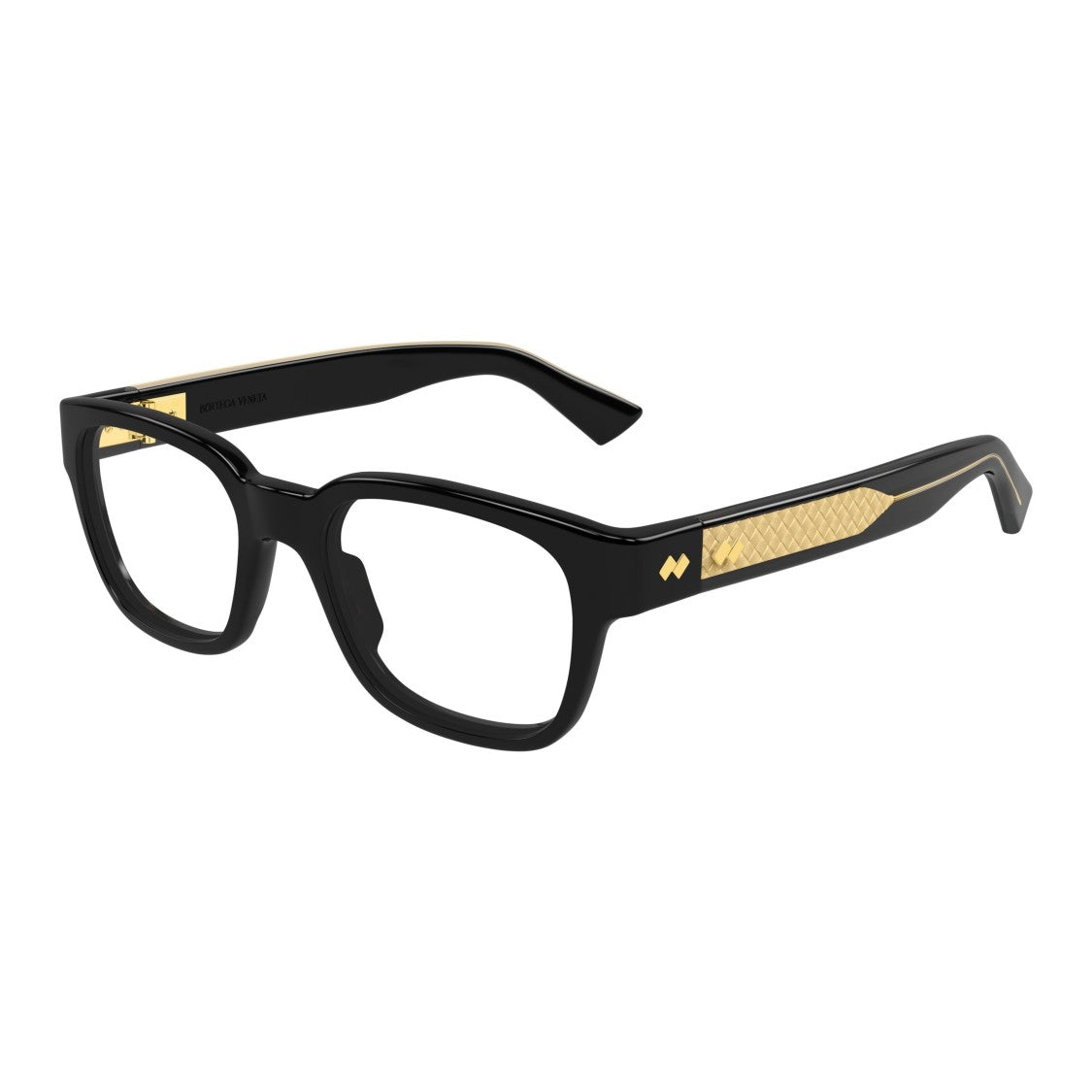 Bottega Veneta Bv1403o Rectangular Black Eyeglasses