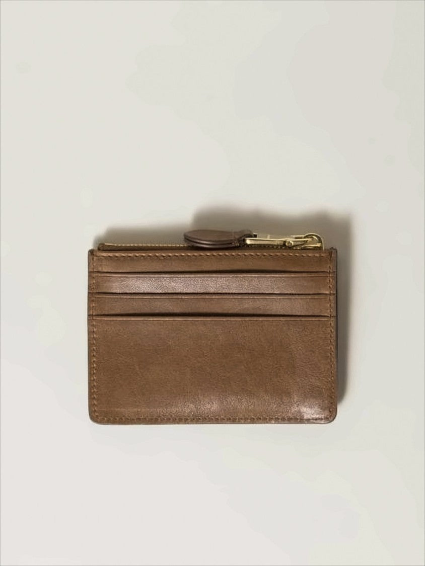 Miu Miu Nappa Leather Wallet With Gold-Tone Zipper