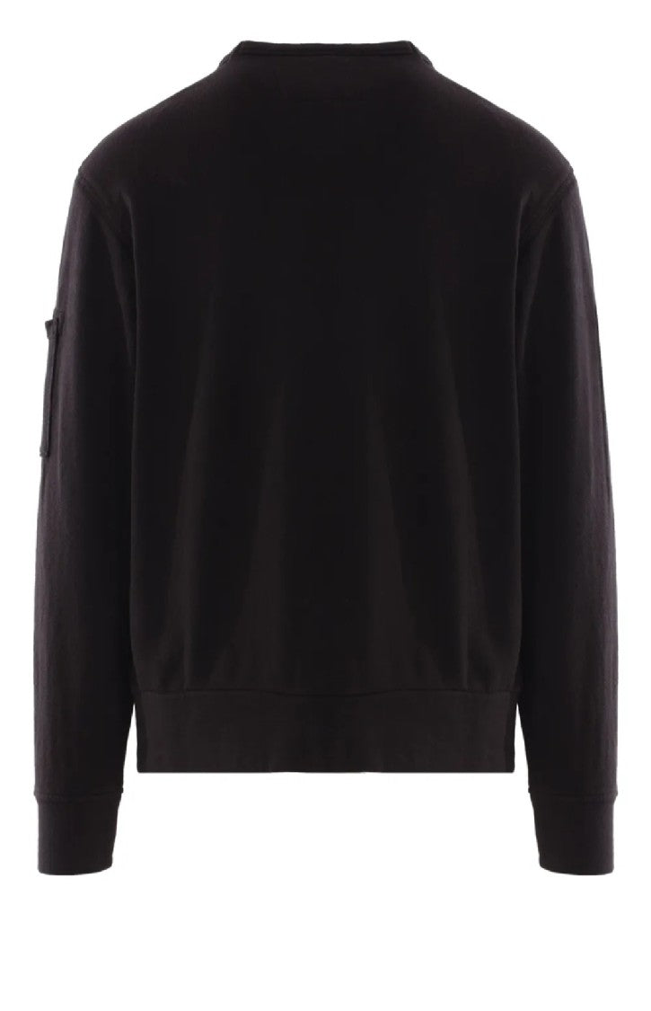 C.P. Company Black Crewneck Sweatshirt With Relaxed Fit