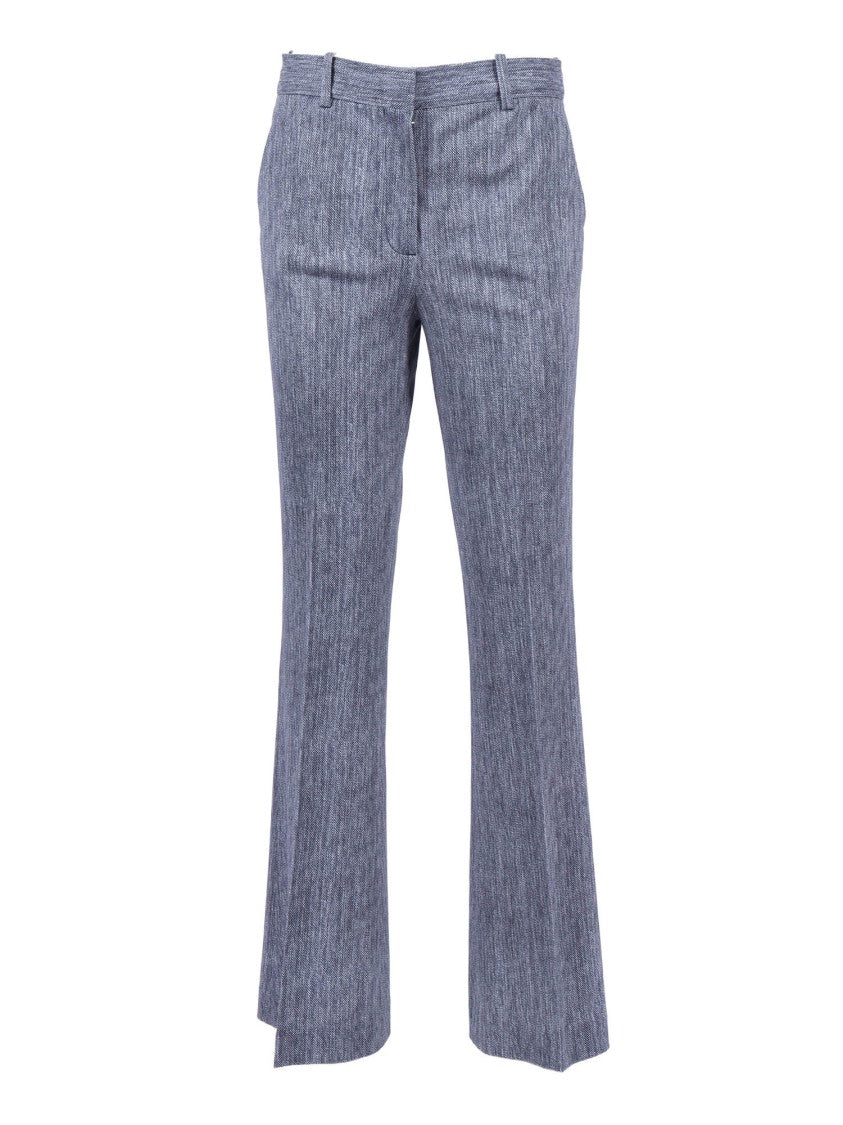 Circolo 1901 Blue Grey Flared Leg Flared Pants