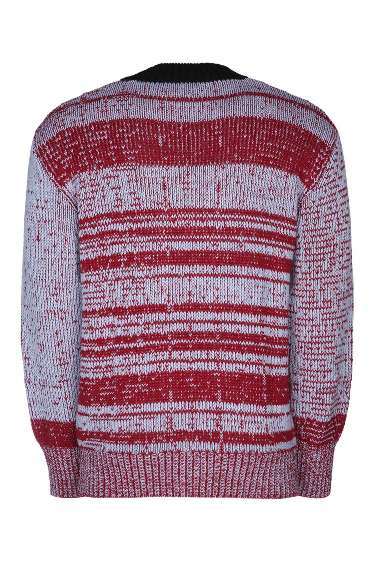 Marni Textured Knit Sweater With Bold Striped Pattern