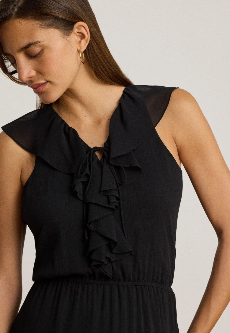 Lauren Ralph Lauren Sleeveless Ruffled Tiered Midi Dress