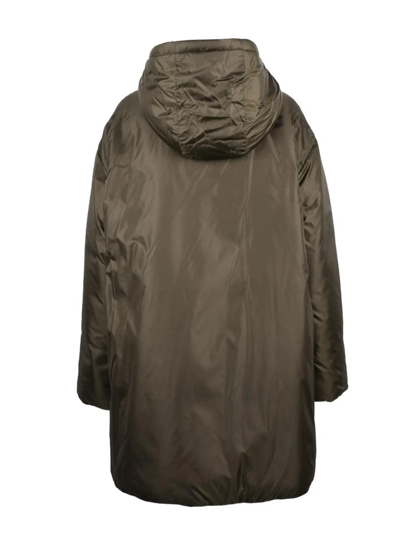 Aspesi Green Polyamide Zip Padded American Parka
