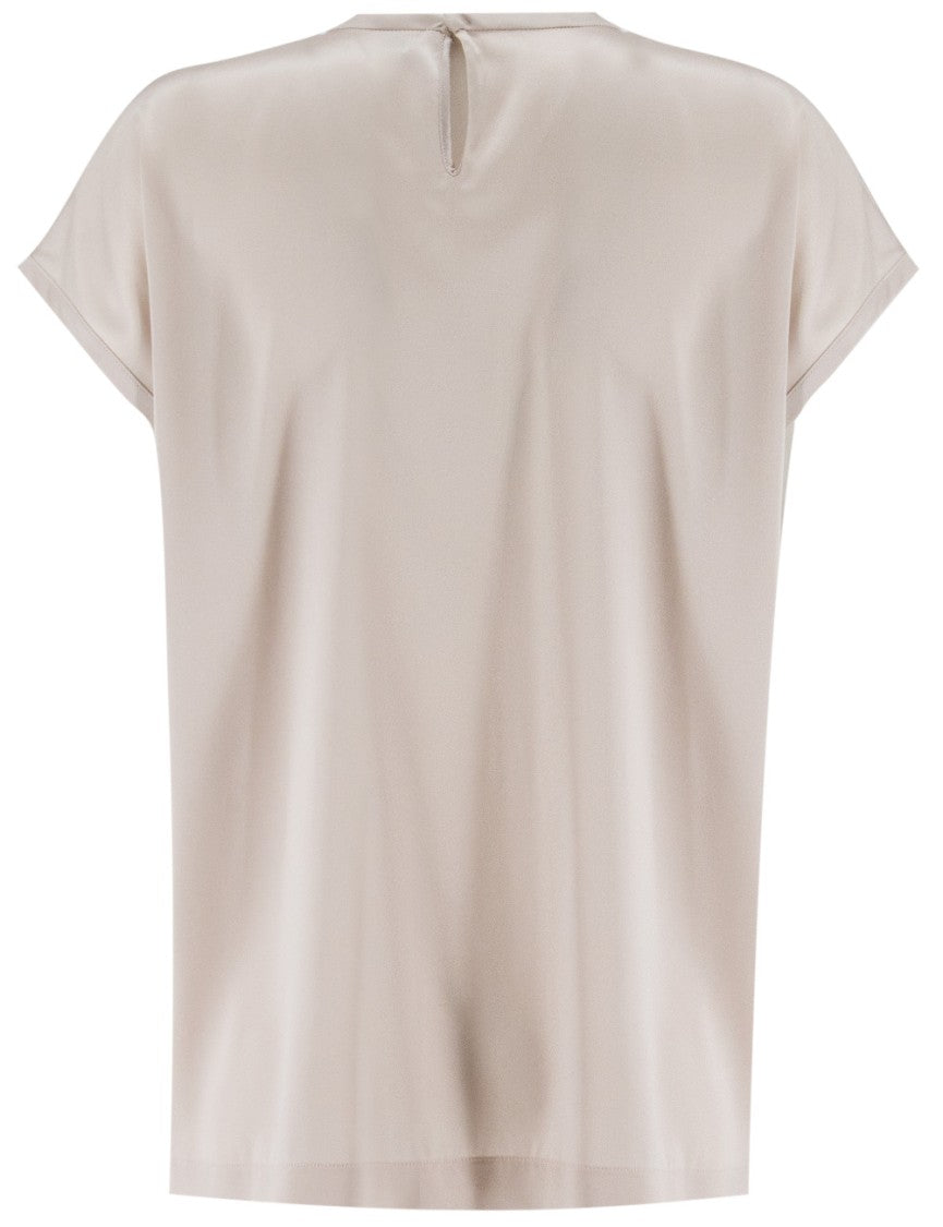 Panicale Classic Crew Neck Silk T-Shirt