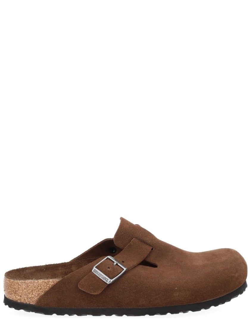 Birkenstock Narrow-Fit Suede Slip-On Sabot With Adjustable Strap