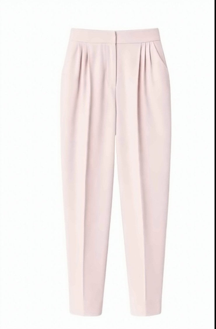 Twin-Set Cropped Soft Fit Pleated Trousers