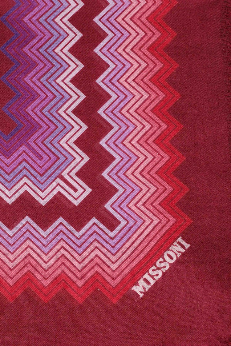 Missoni Pink Vibrant Zigzag Modal-Blend Scarf