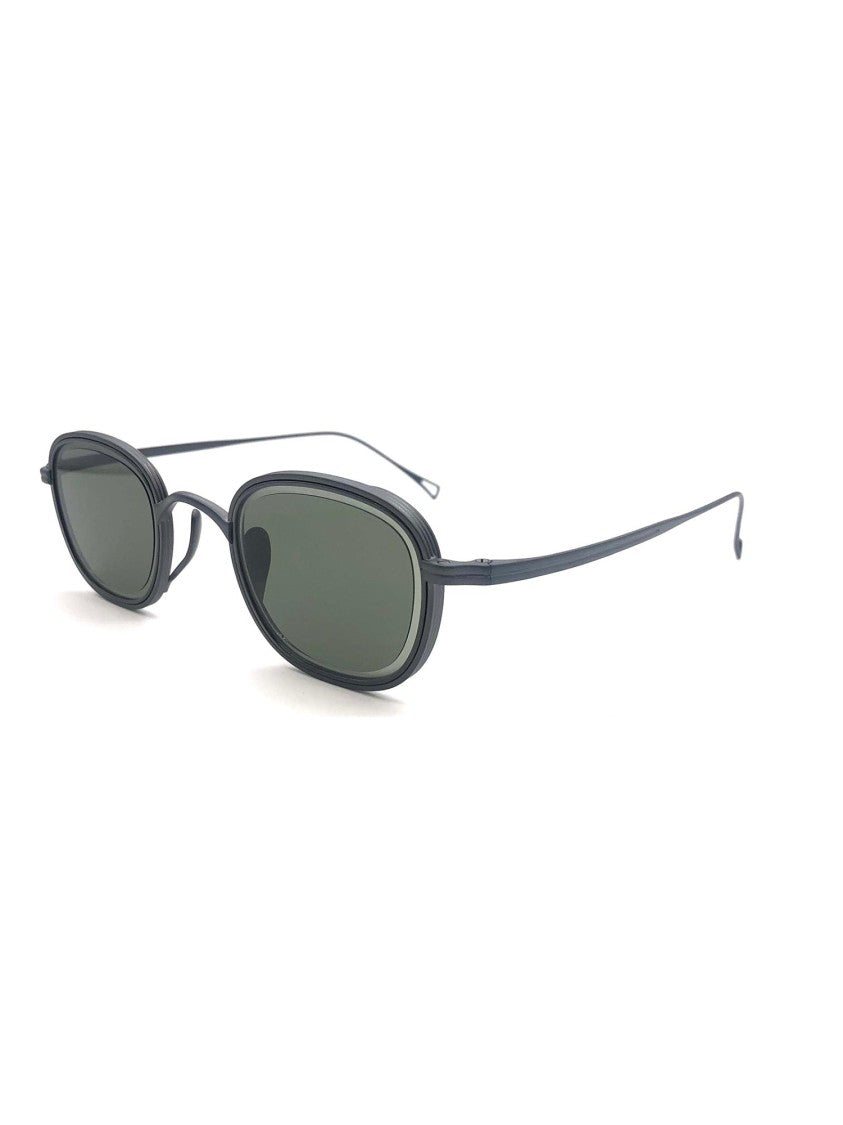 Kamemannen Black Titanium Optical Frames With Rounded Design