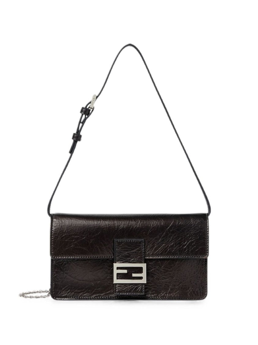 Fendi Tube Textured Leather Adjustable Strap Wallet