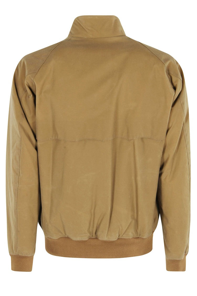 Baracuta Fleece-Lined Brown Bomber Jacket With Flap Pockets