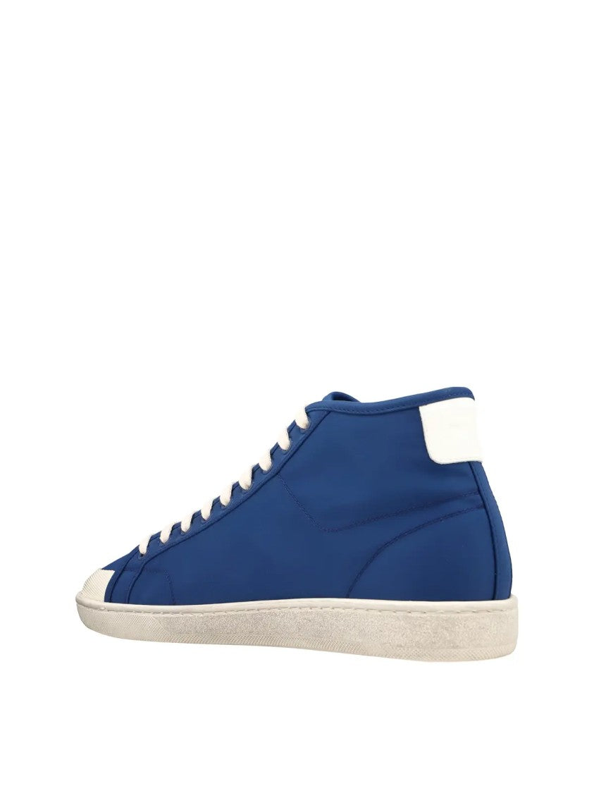 Saint Laurent Sl/39 Court Classic Logo Mid-Top Sneakers