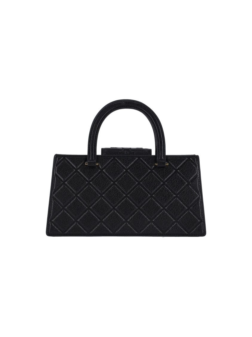 Tory Burch "Fleming East-West" Mini Tote Bag – Black