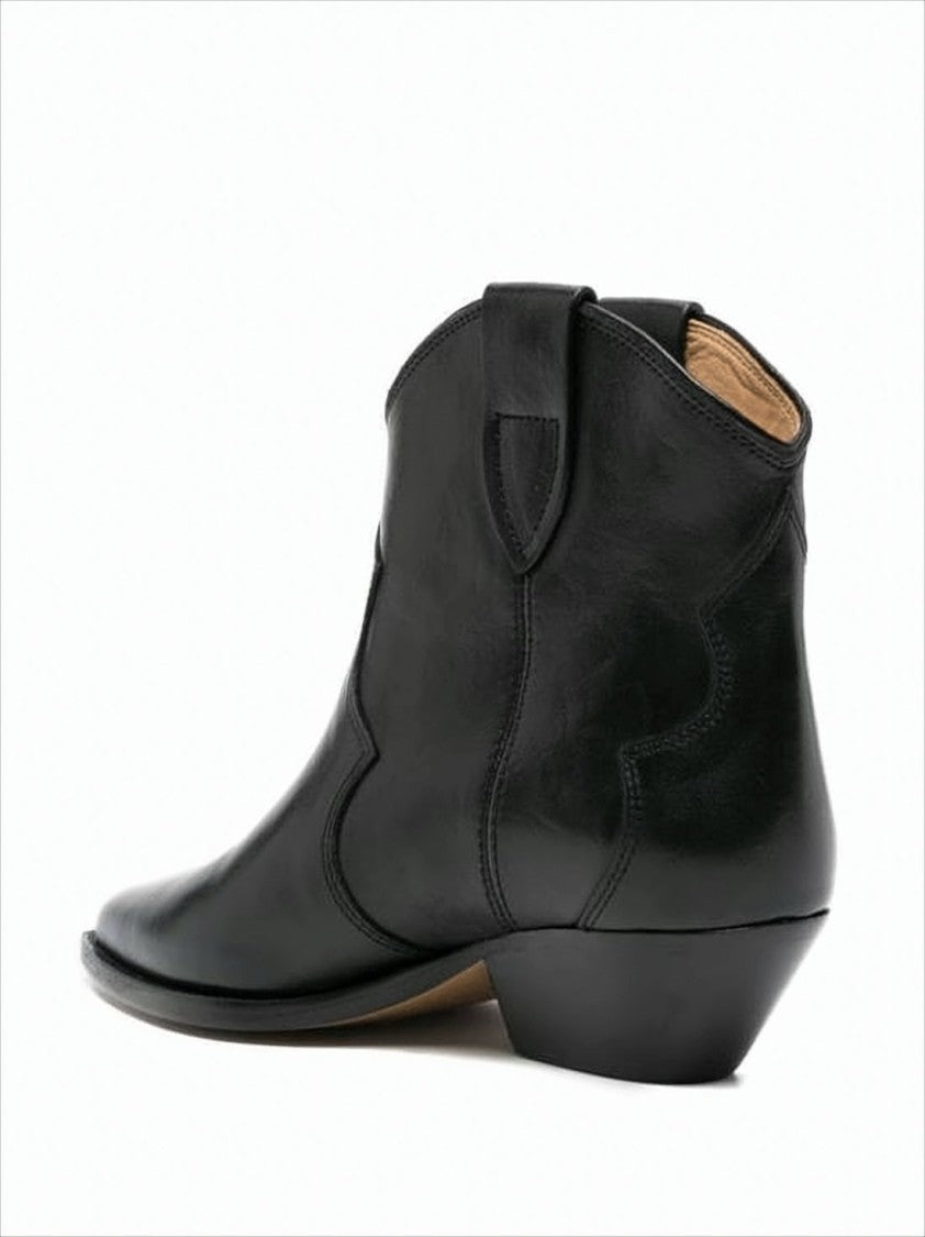 Isabel Marant Pointed Toe Ankle Boots With Stitched Detailing