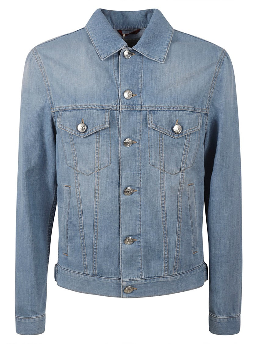Brunello Cucinelli Button-Up Light Denim Jacket