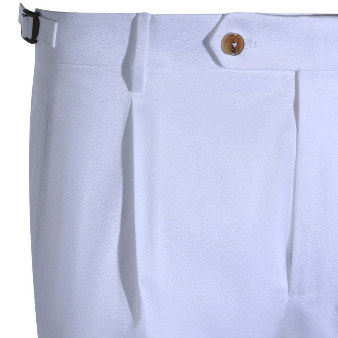 Berwich Tailored White Trousers With Slim Fit