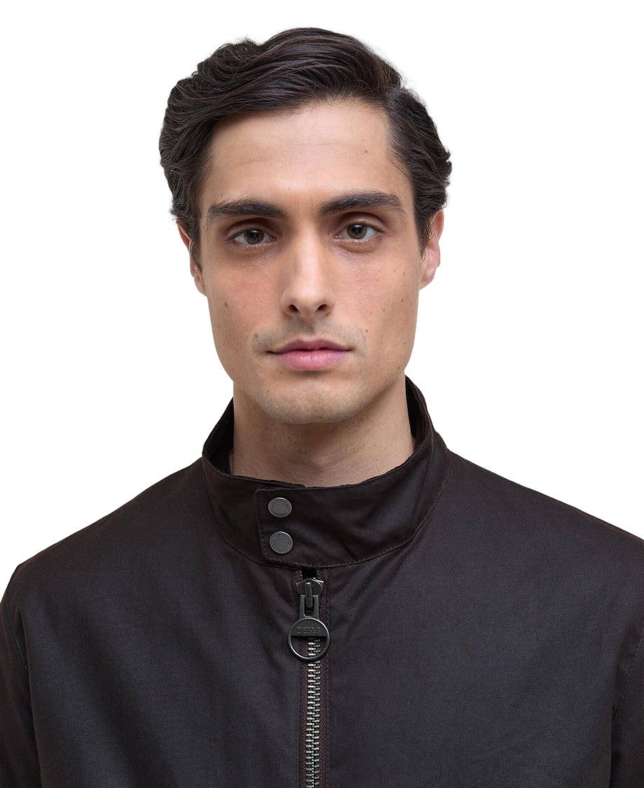 Barbour Rustic Leather Harrington Jacket